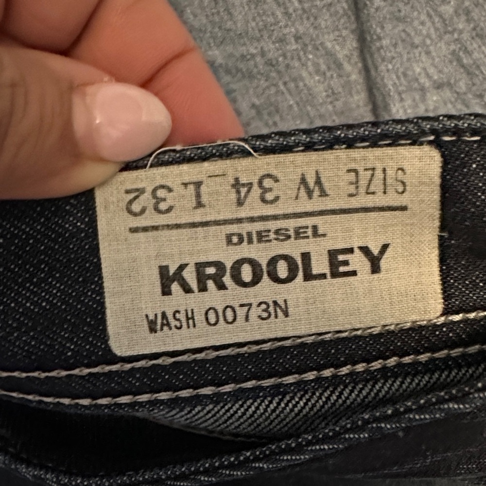 Diésel krooley Men's Deep Indigo Slim Jeans - Picture 3 of 10
